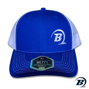 Boatmate Trailers structured Blue & White Trucker Hat